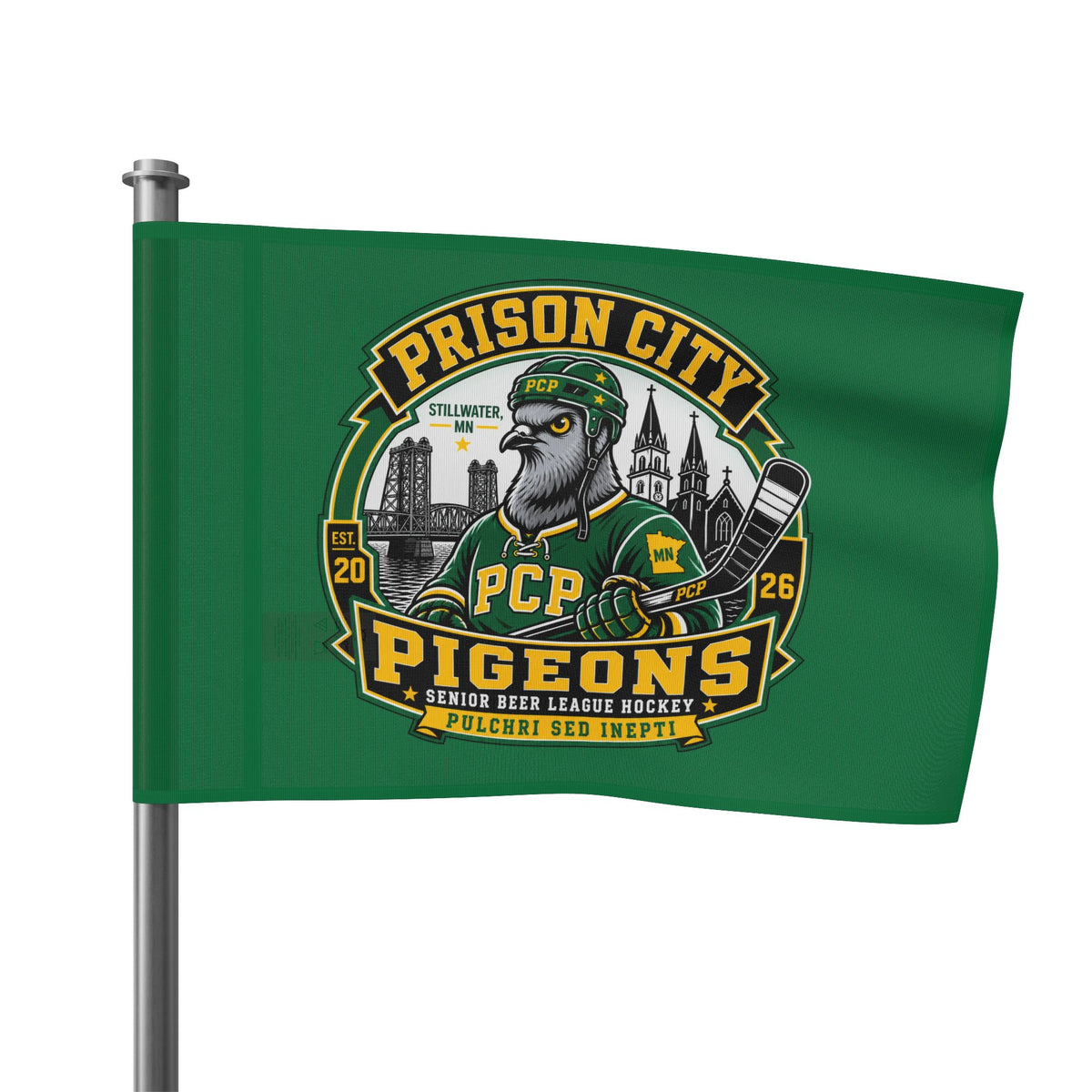 Flag — Prison City Pigeons Hockey Team Banner