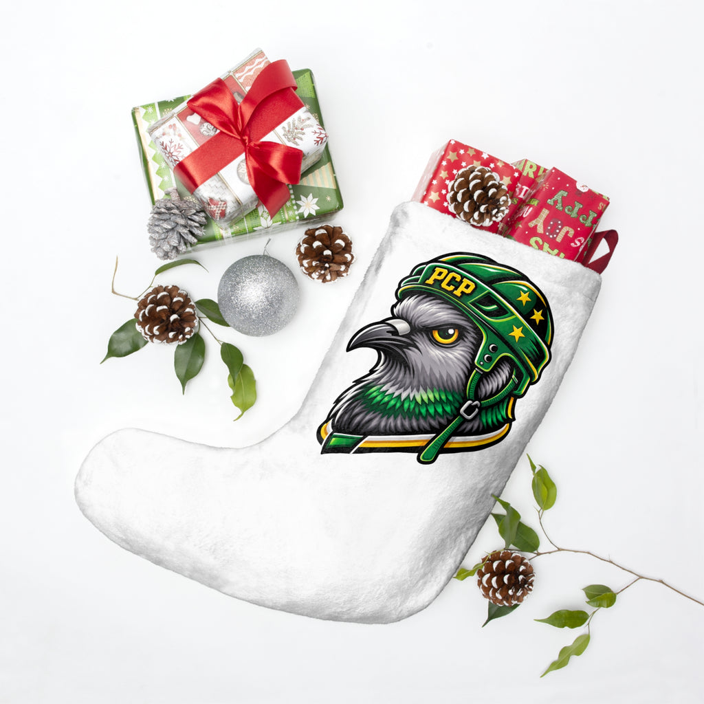 Pigeon Hockey Christmas Stocking – Prison City Pigeons Team Logo