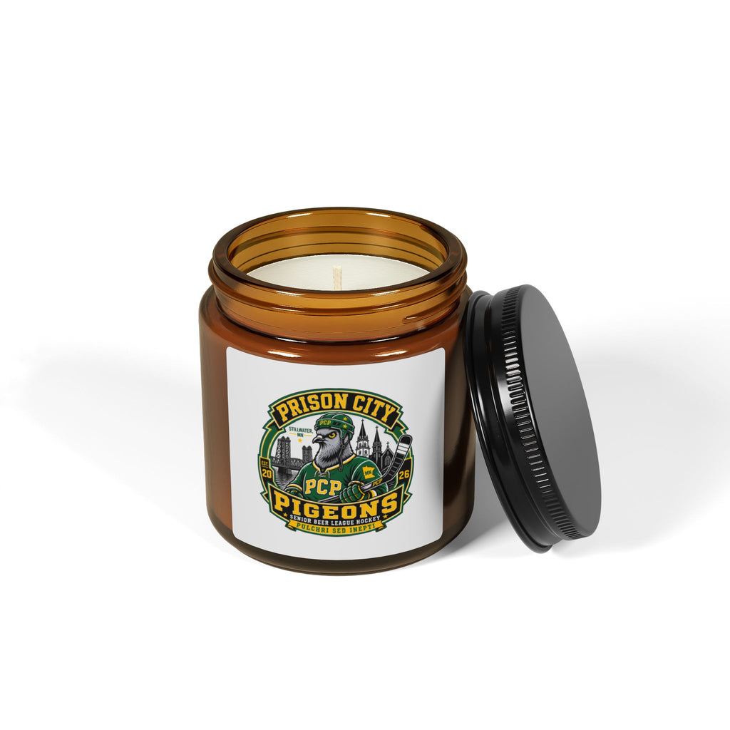 Prison City Pigeons Soy Candle — Amber Jar Scented Candle