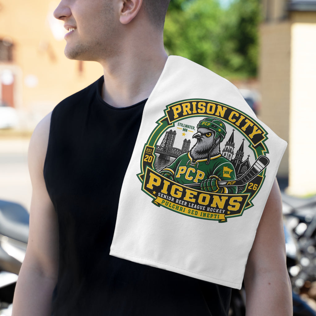 Prison City Pigeons Rally Towel – 11x18 Hockey Fan Towel