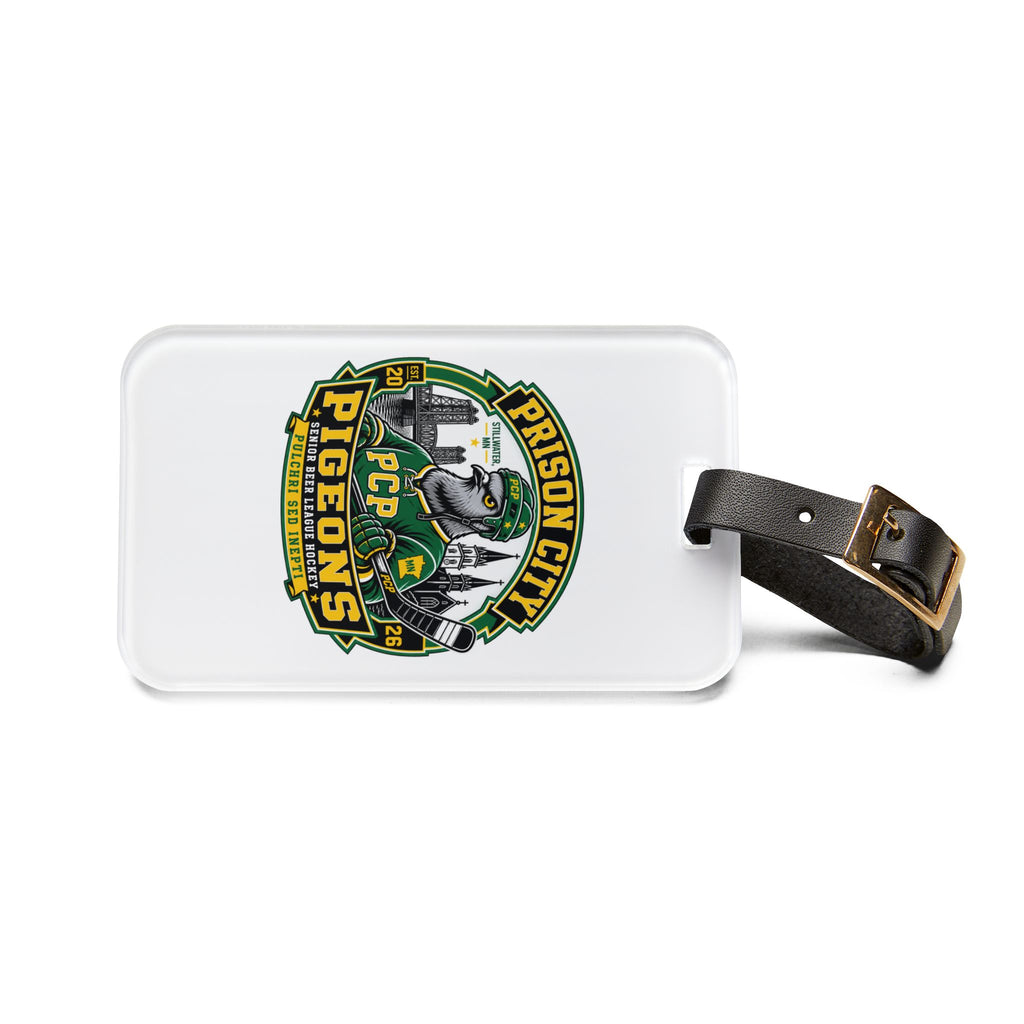 Prison City Pigeons Hockey Bag Tag — Sports Team Travel ID