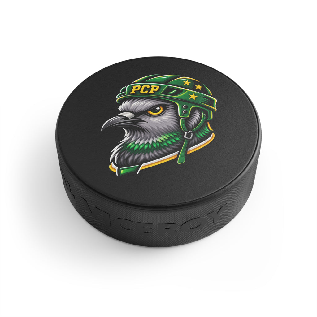 Hockey Puck — Pigeon Helmet Logo (PCP)