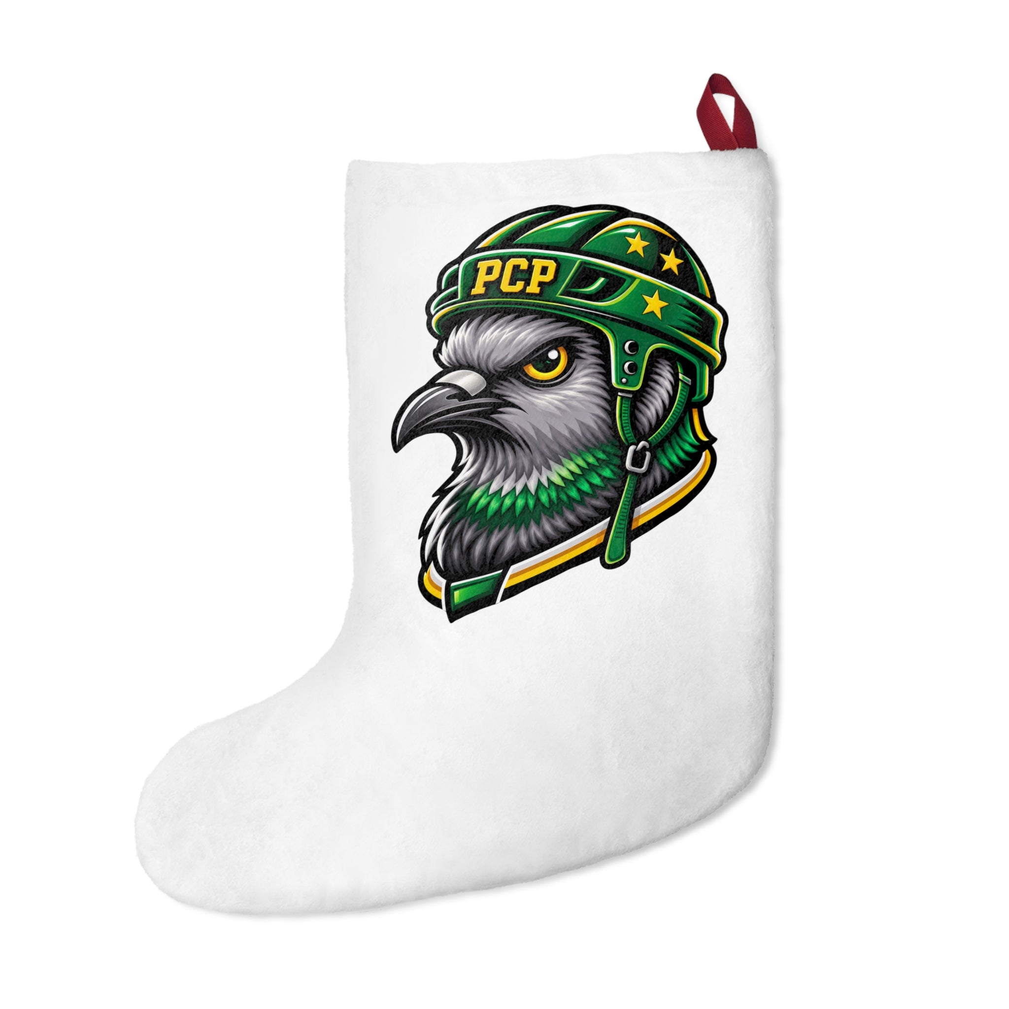 Pigeon Hockey Christmas Stocking – Prison City Pigeons Team Logo