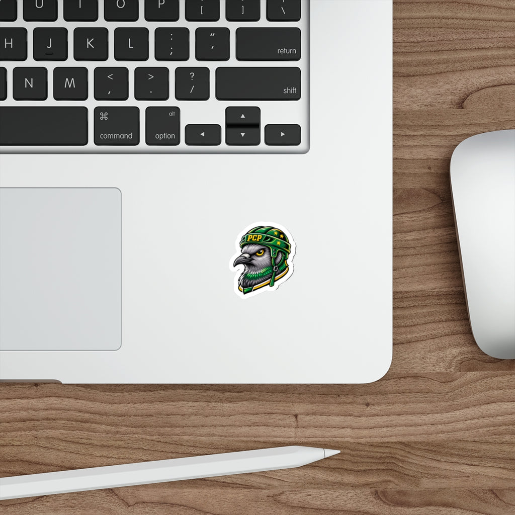 Pigeon Helmet Die-Cut Sticker