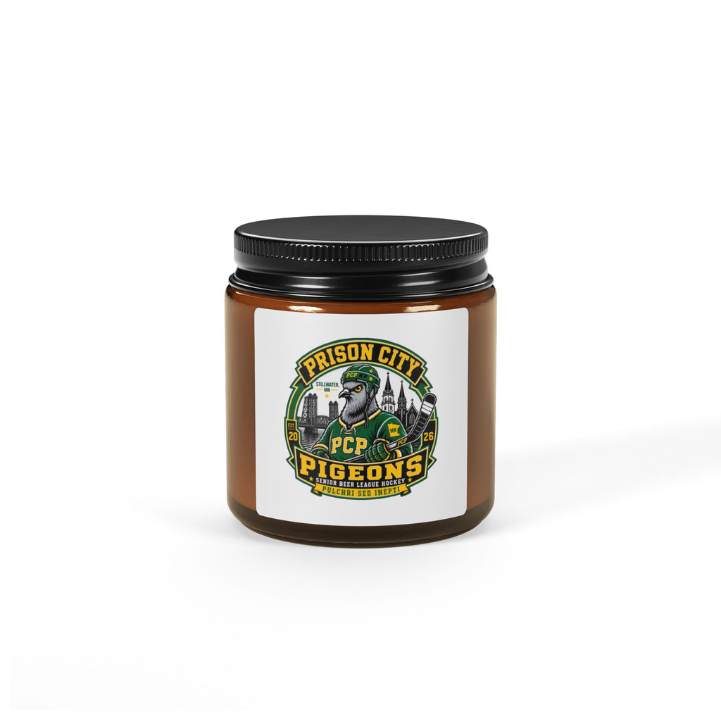 Prison City Pigeons Soy Candle — Amber Jar Scented Candle