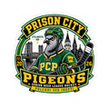 Prison City Pigeons Hockey Team Crest Die-Cut Sticker